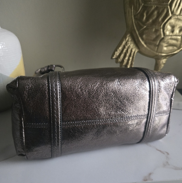 EUC Coach Julia Metallic Gunmetal Mini Satchel Bag - Picture 12 of 12